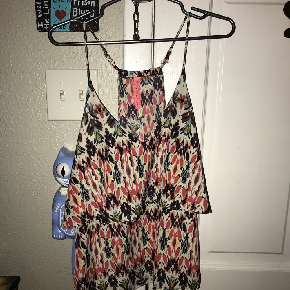 Racer back floral tank. XS.